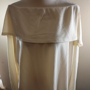 Lane Bryant Off Shoulder Pullover Sweater Cream Sz 20